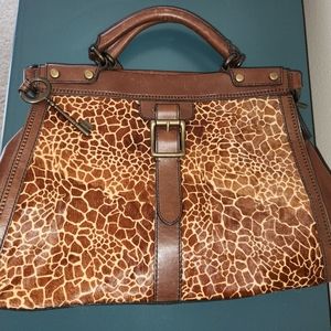 Fossil Giraffe Print Handbag